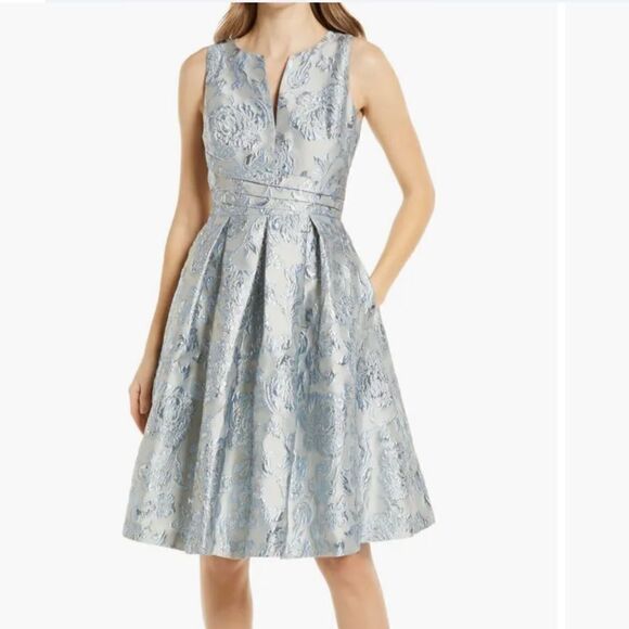 rachel allan prom dress Pink 70734 Long Fitted Formal Beaded Slit Light Blue Lace Midi Size:6-7Y (26) Blue Sparkly Prom Dress